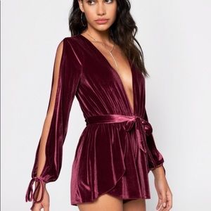 Tobi Velvet Romper